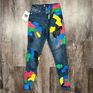 Filthy Wealth Colorful Camo Jeans